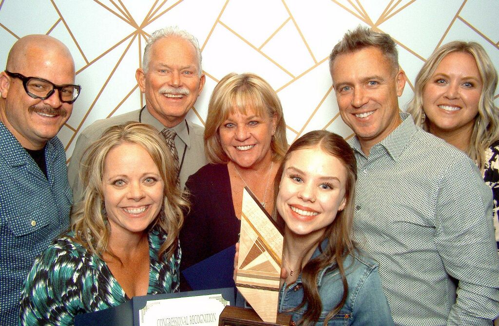 Family with award